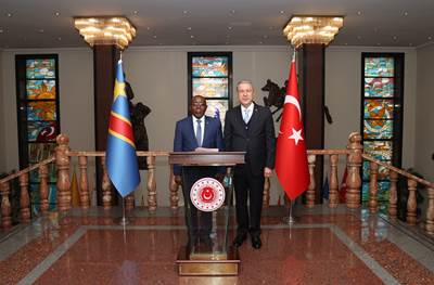 Millî Savunma Bakanı Hulusi Akar, Kongo Demokratik Cumhuriyeti Millî Savunma ve Eski Savaşçılar Bakanı Gilbert Kabanda Kurhenga ile Görüştü
